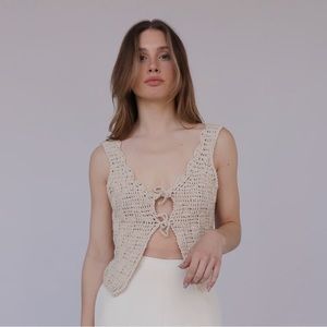 Tach Angela Crocheted Tank Top Vest – Size M
